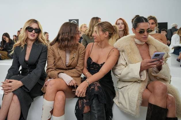 Milan, Milan Women s Fashion Week Spring Summer 2026 - Women s Fashion, Spring Summer 2026 - Ermanno Scervino fashion show - arrivals in the photo: Eleonora Carisi, Ginevra Mavilla, Veronica Ferraro Francesca Sofia Novello  Copyright: xRiccardoxGIordanox xipa-agency.netx xRiccardoxGiordano IPAx IPA_Agency_IPA65816992