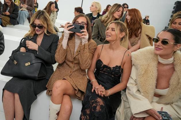 Milan, Milan Women s Fashion Week Spring Summer 2026 - Women s Fashion, Spring Summer 2026 - Ermanno Scervino fashion show - arrivals in the photo: Eleonora Carisi, Ginevra Mavilla, Veronica Ferraro Francesca Sofia Novello  Copyright: xRiccardoxGIordanox xipa-agency.netx xRiccardoxGiordano IPAx IPA_Agency_IPA65817014