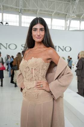 Milan, Milan Women s Fashion Week Spring Summer 2026 - Women s Fashion, Spring Summer 2026 - Ermanno Scervino fashion show - arrivals in the photo: guest  Copyright: xRiccardoxGIordanox xipa-agency.netx xRiccardoxGiordano IPAx IPA_Agency_IPA65816757