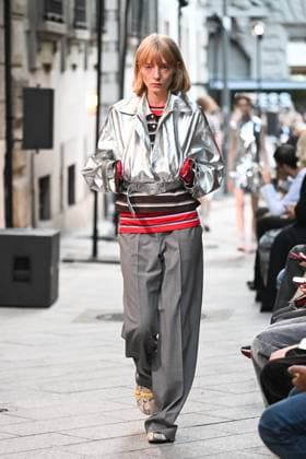 Milan, Italy: Milan, Milan Women s Fashion Week Spring Summer 2026 - Women s Fashion, Spring Summer 2026. - MSGM fashion show - catwalk - photo: model Milan Italy  - ZUMAp169 20250927_zea_p169_826 Copyright: xSimonaxChiocciax