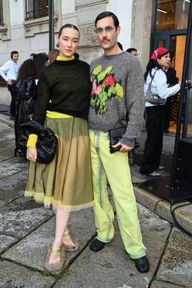 Milan, Milan Women s Fashion Week Spring Summer 2026 - Women s Fashion, Spring Summer 2026 - MSGM fashion show - guests - photo: Young Emperors  Copyright: xSimonaxChiocciax xipa-agency.netx xFotosickix IPA_Agency_IPA65843763