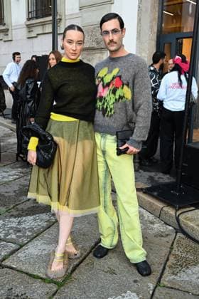 Milan, Milan Women s Fashion Week Spring Summer 2026 - Women s Fashion, Spring Summer 2026 - MSGM fashion show - guests - photo: Young Emperors  Copyright: xSimonaxChiocciax xipa-agency.netx xFotosickix IPA_Agency_IPA65843771
