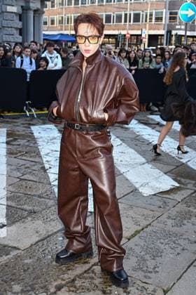 Milan, Milan Women s Fashion Week Spring Summer 2026 - Women s Fashion, Spring Summer 2026 - MSGM fashion show - guests - photo: Kelbin Lei  Copyright: xSimonaxChiocciax xipa-agency.netx xFotosickix IPA_Agency_IPA65843814