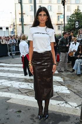 Milan, Milan Women s Fashion Week Spring Summer 2026 - Women s Fashion, Spring Summer 2026 - MSGM fashion show - guests - photo: Romy Nassar  Copyright: xSimonaxChiocciax xipa-agency.netx xFotosickix IPA_Agency_IPA65843899