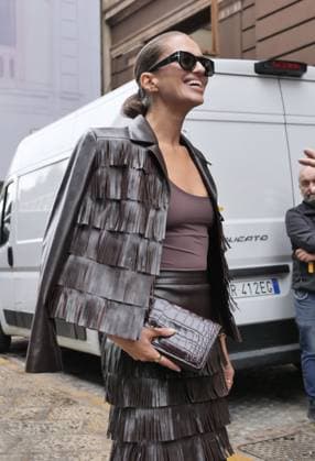 Milan, Milan Women s Fashion Week Spring Summer 2026 - Women s Fashion, Spring Summer 2026 - Luisa Spagnoli fashion show - arrivals - In the photo: guest  Copyright: xLucaxPontix xipa-agency.netx xLucaPonti IpaAgencyx IPA_Agency_IPA65846680