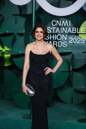 Milan, Milan Women s Fashion Week Spring Summer 2026 - Women s Fashion, Spring Summer 2026 - CNMI Sustainable Fashion Awards 2025 at Teatro alla Scala - Guest arrivals photocall. Pictured: Kulsum Shadab Wahab  Copyright: xAlessandroxBremecx xipa-agency.netx xx IPA_Agency_IPA65848999