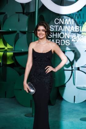 Milan, Milan Women s Fashion Week Spring Summer 2026 - Women s Fashion, Spring Summer 2026 - CNMI Sustainable Fashion Awards 2025 at Teatro alla Scala - Guest arrivals photocall. Pictured: Kulsum Shadab Wahab  Copyright: xAlessandroxBremecx xipa-agency.netx xx IPA_Agency_IPA65849016