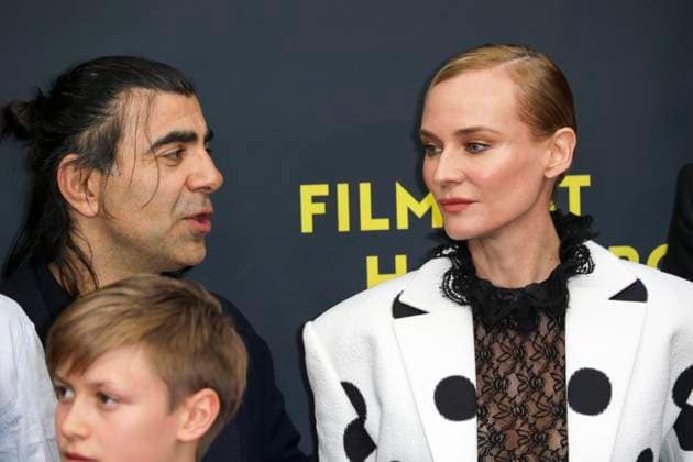 abb Diane Kruger, Fatih Akin director actress on the red carpet at the Kino Film Premiere Amrum at Filmfest Hamburg at Cinemaxx Kino am Dammtor on September 27, 2025 in Hamburg Hamburg Germany