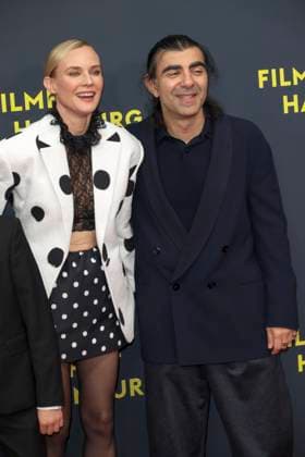 abb Diane Kruger, Fatih Akin director actress on the red carpet at the Kino Film Premiere Amrum at Filmfest Hamburg at Cinemaxx Kino am Dammtor on September 27, 2025 in Hamburg Hamburg Germany