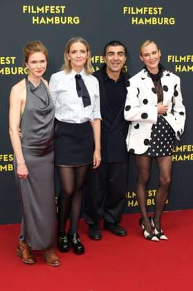 abb Lisa Hagmeister, Laura Tonke, Diane Kruger, Fatih Akin Director Actors on the Red Carpet at the Kino Film Premiere Amrum at Filmfest Hamburg at Cinemaxx Kino am Dammtor on September 27, 2025 in Hamburg Hamburg Germany
