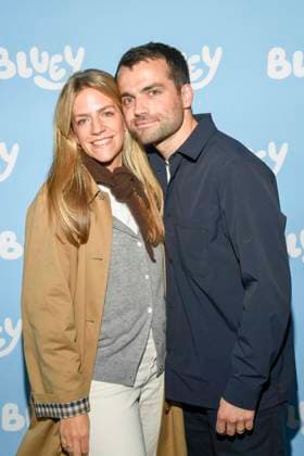 abb Katharina Kruse and Florian Kruse as guests on the blue carpet at the film premiere Bluey in the Kuechenspass Kollektion cinema at CinemaxX Berlin Potsdamer Platz on 27 09 2025 in Berlin Berlin Germany