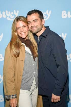 abb Katharina Kruse and Florian Kruse as guests on the blue carpet at the film premiere Bluey in the Kuechenspass Kollektion cinema at CinemaxX Berlin Potsdamer Platz on 27 09 2025 in Berlin Berlin Germany