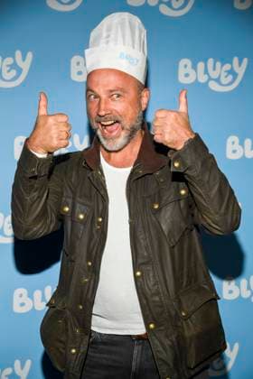 abb Wolfgang Eissler director with cooking hat as guest on the blue carpet at the movie premiere Bluey in the cinema Kuechenspass Kollektion at CinemaxX Berlin Potsdamer Platz on 27 09 2025 in Berlin Berlin Germany