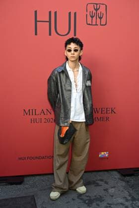 Milan, Milan Women s Fashion Week Spring Summer 2026 - Women s Fashion, Spring Summer 2026 - HUI fashion show - guests - photo: Koukousang  Copyright: xSimonaxChiocciax xipa-agency.netx xFotosickix IPA_Agency_IPA65874522