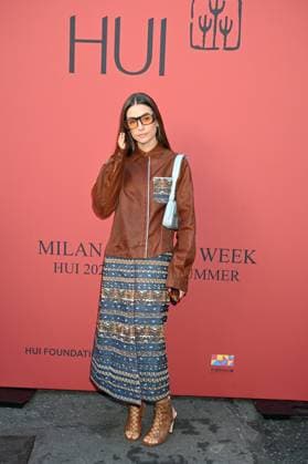 Milan, Milan Women s Fashion Week Spring Summer 2026 - Women s Fashion, Spring Summer 2026 - HUI fashion show - guests - photo: Sophia Salaroli  Copyright: xSimonaxChiocciax xipa-agency.netx xFotosickix IPA_Agency_IPA65874545
