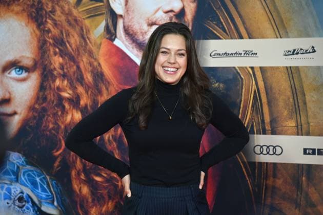 Katharina SCHEUBA actress , single picture,cropped single motif,half figure,half figure movie premiere MOMO on 128 09 2025 at the Mathaeser cinema in Munich