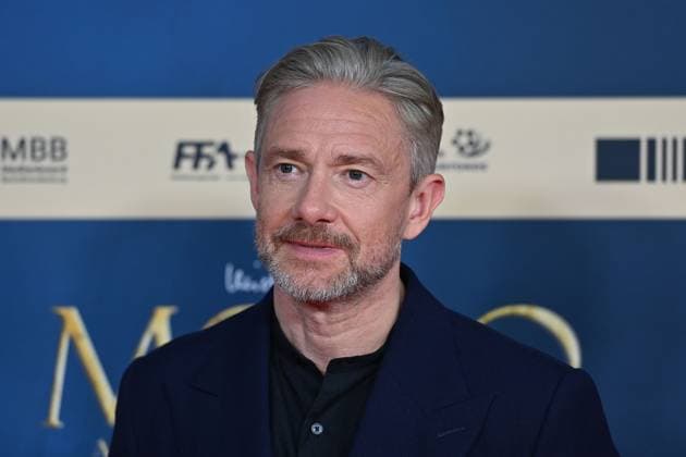 Martin FREEMAN, Actor , single picture,cropped single motif,portrait,portrait,portrait movie premiere MOMO on 128 09 2025 at the Mathaeser cinema in Munich