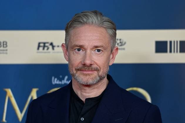 Martin FREEMAN, Actor , single picture,cropped single motif,portrait,portrait,portrait movie premiere MOMO on 128 09 2025 at the Mathaeser cinema in Munich