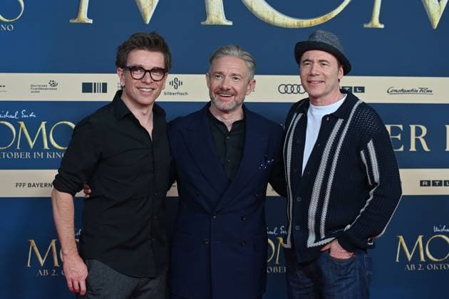 Director Christian Ditter, Martin FREEMAN Actor , Michael Bulli HERBIG , Film premiere MOMO on 128 09 2025 at the Mathaeser Kino in Munich