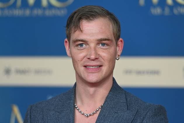 David SCHUETTER Actor , single picture,cropped single motif,portrait,portrait,portrait movie premiere MOMO on 128 09 2025 at the Mathaeser cinema in Munich
