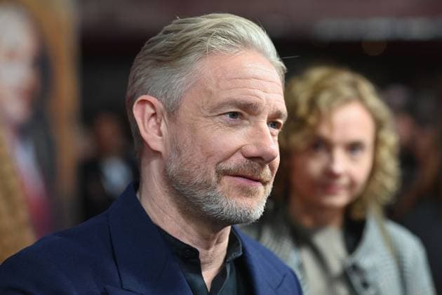 Martin FREEMAN Actor , single picture,cropped single motif,portrait,portrait,portrait movie premiere MOMO on 128 09 2025 at the Mathaeser cinema in Munich