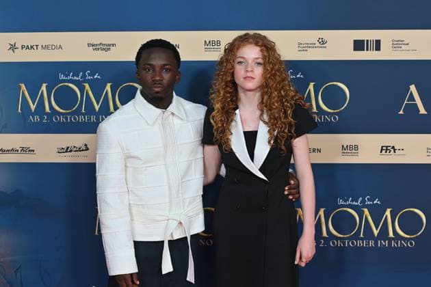 v li Araloyin Oshunrem,Alexa Goodall, film premiere MOMO on 128 09 2025 at the Mathaeser Cinema in Munich