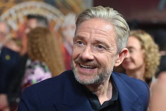 Martin FREEMAN Actor , single picture,cropped single motif,portrait,portrait,portrait movie premiere MOMO on 128 09 2025 at the Mathaeser cinema in Munich