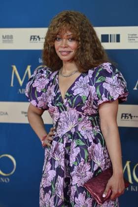 Mylene Gomera actress , single picture,cropped single motif,half figure,half figure movie premiere MOMO on 128 09 2025 at the Mathaeser cinema in Munich