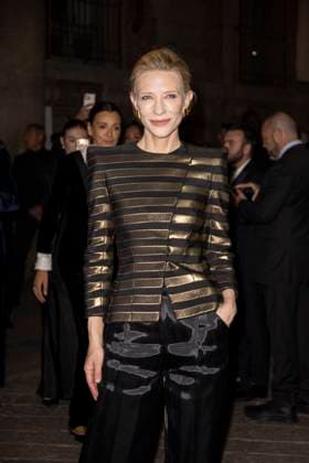 MFW Giorgio Armani arrivals MP Cate Blanchett arrives to Pinacoteca of Brera to attending the Giorgio Armani fashion show during Milan s Fashion Week Womenswear Spring Summer 2026, on September 28, 2025 in Milan (Italy). Photo by Marco Piovanotto Abacapress.com  Copyright: xPiovanottoxMarco ABACAx