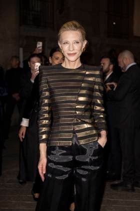 MFW Giorgio Armani arrivals MP Cate Blanchett arrives to Pinacoteca of Brera to attending the Giorgio Armani fashion show during Milan s Fashion Week Womenswear Spring Summer 2026, on September 28, 2025 in Milan (Italy). Photo by Marco Piovanotto Abacapress.com  Copyright: xPiovanottoxMarco ABACAx
