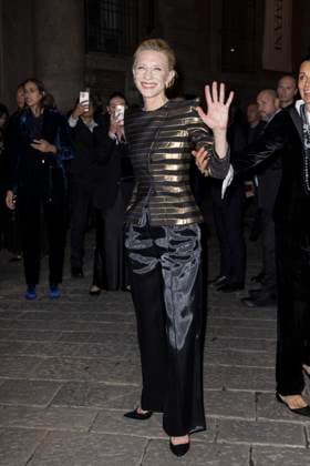 MFW Giorgio Armani arrivals MP Cate Blanchett arrives to Pinacoteca of Brera to attending the Giorgio Armani fashion show during Milan s Fashion Week Womenswear Spring Summer 2026, on September 28, 2025 in Milan (Italy). Photo by Marco Piovanotto Abacapress.com  Copyright: xPiovanottoxMarco ABACAx