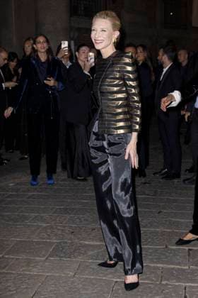 MFW Giorgio Armani arrivals MP Cate Blanchett arrives to Pinacoteca of Brera to attending the Giorgio Armani fashion show during Milan s Fashion Week Womenswear Spring Summer 2026, on September 28, 2025 in Milan (Italy). Photo by Marco Piovanotto Abacapress.com  Copyright: xPiovanottoxMarco ABACAx