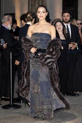 MFW Giorgio Armani arrivals MP Nathalie Emmanuel arrives to Pinacoteca of Brera to attending the Giorgio Armani fashion show during Milan s Fashion Week Womenswear Spring Summer 2026, on September 28, 2025 in Milan (Italy). Photo by Marco Piovanotto Abacapress.com  Copyright: xPiovanottoxMarco ABACAx