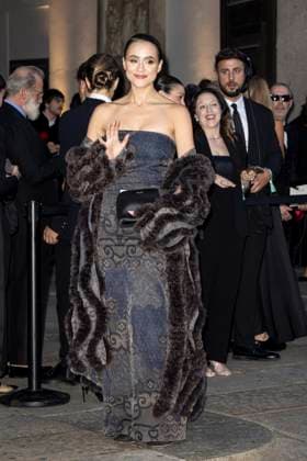 MFW Giorgio Armani arrivals MP Nathalie Emmanuel arrives to Pinacoteca of Brera to attending the Giorgio Armani fashion show during Milan s Fashion Week Womenswear Spring Summer 2026, on September 28, 2025 in Milan (Italy). Photo by Marco Piovanotto Abacapress.com  Copyright: xPiovanottoxMarco ABACAx