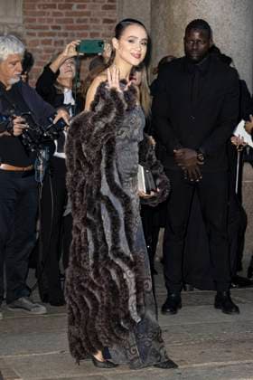 MFW Giorgio Armani arrivals MP Nathalie Emmanuel arrives to Pinacoteca of Brera to attending the Giorgio Armani fashion show during Milan s Fashion Week Womenswear Spring Summer 2026, on September 28, 2025 in Milan (Italy). Photo by Marco Piovanotto Abacapress.com  Copyright: xPiovanottoxMarco ABACAx