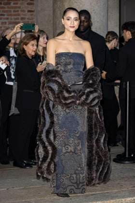 MFW Giorgio Armani arrivals MP Nathalie Emmanuel arrives to Pinacoteca of Brera to attending the Giorgio Armani fashion show during Milan s Fashion Week Womenswear Spring Summer 2026, on September 28, 2025 in Milan (Italy). Photo by Marco Piovanotto Abacapress.com  Copyright: xPiovanottoxMarco ABACAx