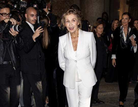 MFW Giorgio Armani arrivals MP Lauren Hutton arrives to Pinacoteca of Brera to attending the Giorgio Armani fashion show during Milan s Fashion Week Womenswear Spring Summer 2026, on September 28, 2025 in Milan (Italy). Photo by Marco Piovanotto Abacapress.com  Copyright: xPiovanottoxMarco ABACAx