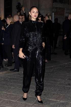 MFW Giorgio Armani arrivals MP Eiza González arrives to Pinacoteca of Brera to attending the Giorgio Armani fashion show during Milan s Fashion Week Womenswear Spring Summer 2026, on September 28, 2025 in Milan (Italy). Photo by Marco Piovanotto Abacapress.com  Copyright: xPiovanottoxMarco ABACAx