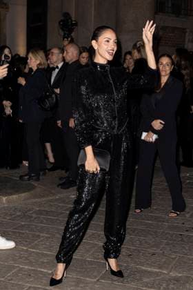 MFW Giorgio Armani arrivals MP Eiza González arrives to Pinacoteca of Brera to attending the Giorgio Armani fashion show during Milan s Fashion Week Womenswear Spring Summer 2026, on September 28, 2025 in Milan (Italy). Photo by Marco Piovanotto Abacapress.com  Copyright: xPiovanottoxMarco ABACAx