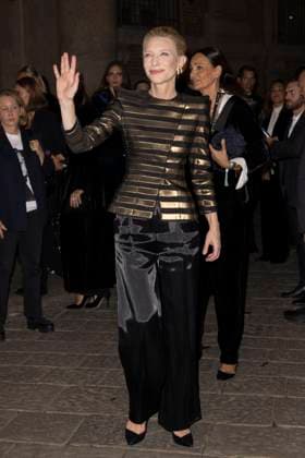 MFW Giorgio Armani arrivals MP Cate Blanchett arrives to Pinacoteca of Brera to attending the Giorgio Armani fashion show during Milan s Fashion Week Womenswear Spring Summer 2026, on September 28, 2025 in Milan (Italy). Photo by Marco Piovanotto Abacapress.com  Copyright: xPiovanottoxMarco ABACAx