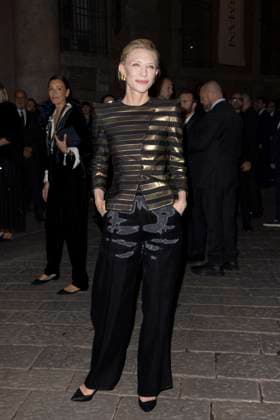 MFW Giorgio Armani arrivals MP Cate Blanchett arrives to Pinacoteca of Brera to attending the Giorgio Armani fashion show during Milan s Fashion Week Womenswear Spring Summer 2026, on September 28, 2025 in Milan (Italy). Photo by Marco Piovanotto Abacapress.com  Copyright: xPiovanottoxMarco ABACAx
