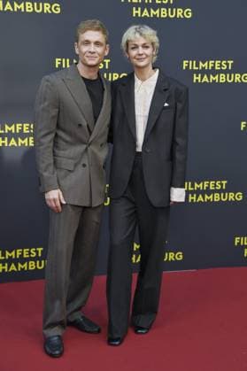 Matthias Schweighöfer and Luise Heyer at the premiere of Das Leben der Wünsche at the Filmfest Hamburg in Hamburgon 28 09 2025