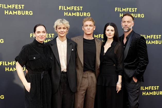 Verena Altenberger, Luise Heyer, Matthias Schweighoefer, Ruby O Fee and director Erik Schmitt at the Das Leben der Wuensche film premiere on 28 09 2025 as part of the 33 Filmfest in Hamburg Matthias Schweighoefer Ruby O Fee Das Leben der Wuensche celebrates its premiere at the Filmfest in Hamburg