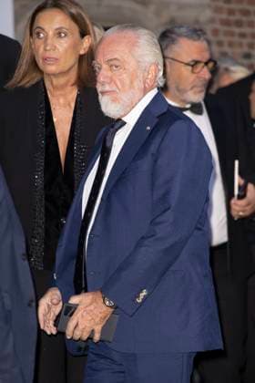 MFW Giorgio Armani arrivals MP Aurelio De Laurentis arrives to Pinacoteca of Brera to attending the Giorgio Armani fashion show is held during Milan s Fashion Week Womenswear Spring Summer 2026, on September 28, 2025 in Milan (Italy). Photo by Marco Piovanotto Abacapress.com  Copyright: xPiovanottoxMarco ABACAx