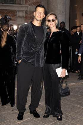 MFW Giorgio Armani arrivals MP Matteo Giunta, Federica Pellegrini arrives to Pinacoteca of Brera to attending the Giorgio Armani fashion show is held during Milan s Fashion Week Womenswear Spring Summer 2026, on September 28, 2025 in Milan (Italy). Photo by Marco Piovanotto Abacapress.com  Copyright: xPiovanottoxMarco ABACAx