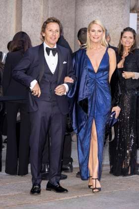 MFW Giorgio Armani arrivals MP Alejandro Gravier, Valeria Mazza arrive to Pinacoteca of Brera to attending the Giorgio Armani fashion show during Milan s Fashion Week Womenswear Spring Summer 2026, on September 28, 2025 in Milan (Italy). Photo by Marco Piovanotto Abacapress.com  Copyright: xPiovanottoxMarco ABACAx