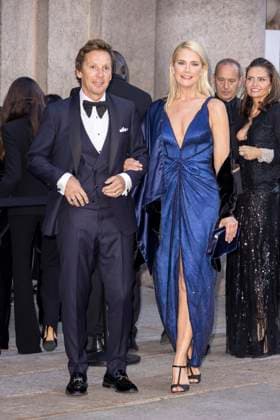 MFW Giorgio Armani arrivals MP Alejandro Gravier, Valeria Mazza arrive to Pinacoteca of Brera to attending the Giorgio Armani fashion show during Milan s Fashion Week Womenswear Spring Summer 2026, on September 28, 2025 in Milan (Italy). Photo by Marco Piovanotto Abacapress.com  Copyright: xPiovanottoxMarco ABACAx