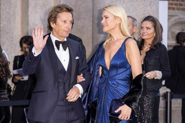 MFW Giorgio Armani arrivals MP Alejandro Gravier, Valeria Mazza arrive to Pinacoteca of Brera to attending the Giorgio Armani fashion show during Milan s Fashion Week Womenswear Spring Summer 2026, on September 28, 2025 in Milan (Italy). Photo by Marco Piovanotto Abacapress.com  Copyright: xPiovanottoxMarco ABACAx
