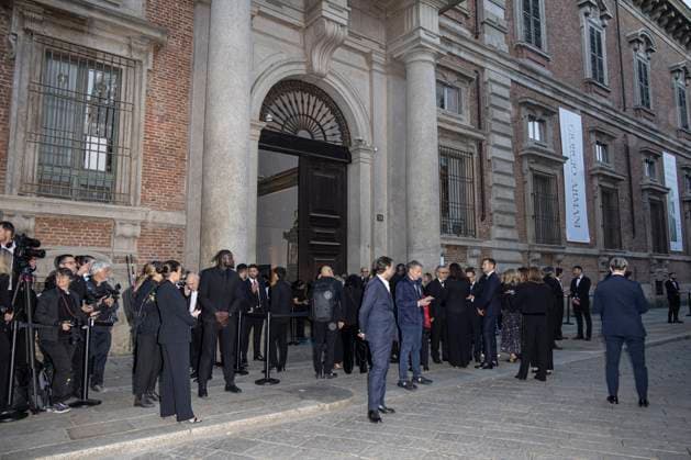 MFW Giorgio Armani arrivals MP Atmosphere around Pinacoteca of Brera where the Giorgio Armani fashion show is held during Milan s Fashion Week Womenswear Spring Summer 2026, on September 28, 2025 in Milan (Italy). Photo by Marco Piovanotto Abacapress.com  Copyright: xPiovanottoxMarco ABACAx