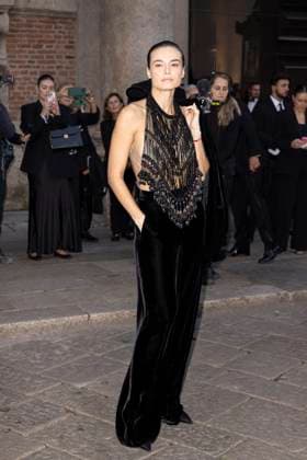 MFW Giorgio Armani arrivals MP Kasia Smutniak arrives to Pinacoteca of Brera to attending the Giorgio Armani fashion show is held during Milan s Fashion Week Womenswear Spring Summer 2026, on September 28, 2025 in Milan (Italy). Photo by Marco Piovanotto Abacapress.com  Copyright: xPiovanottoxMarco ABACAx
